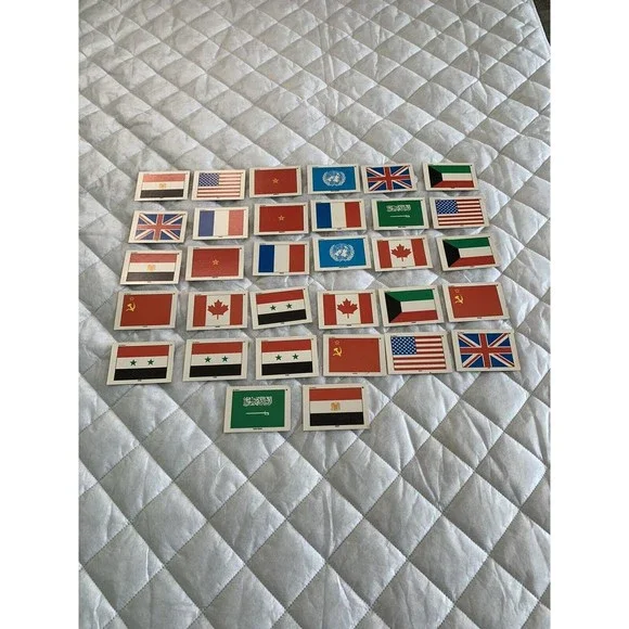 1991 Topps Desert Storm Flag Sticker Puzzle Cards Vintage 🇺🇸🇺🇸 36card Lot! - Picture 12 of 12